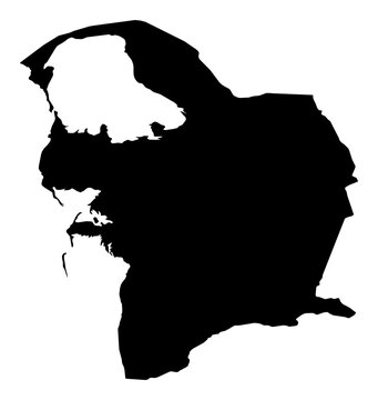 A contour map of Balkan. Turkmen province silhouette