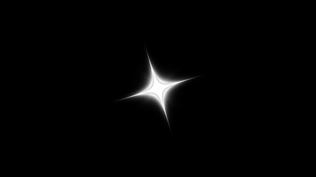 Star glitter, sparkle, twinkle animation on transparent background, white glowing cartoon doodle stars, magical glitter burst, blinking shine effect, fairy dust overlay, seamless 4k loop