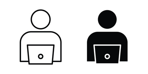 Hacker icon. Set of black vectors © Franklin