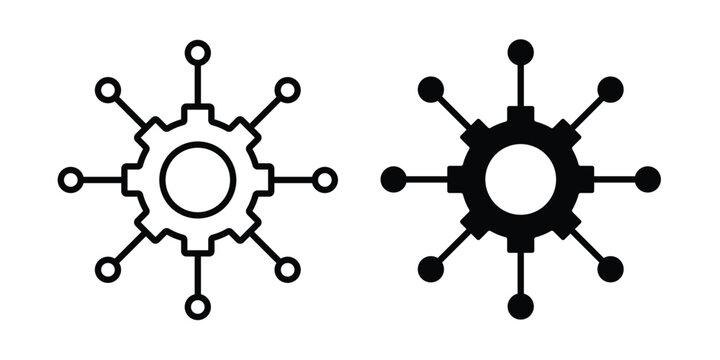 Frameworks icon. Set of black vectors