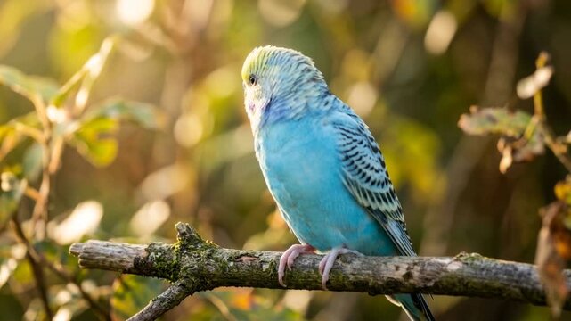budgerigar parrot close up golden light australia video