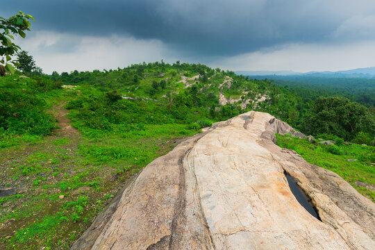 Mayur Pahar, "Peacock Hill", a stunning, rocky hilltop viewpoint located in the Ayodhya Hills range of Purulia district, West Bengal, India. Famous for its dense surrounding forests and wild peacocks.