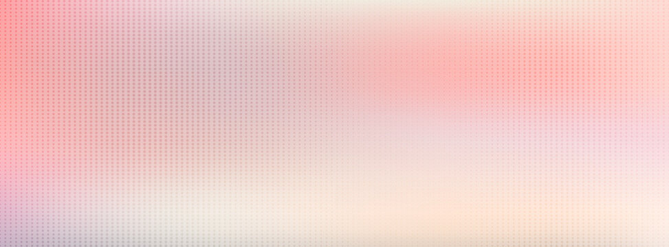Abstract pastel gradient background banner with fine dot pattern, soft subtle pink peach cream purple blurred mesh wave tech corporate backdrop vector.
