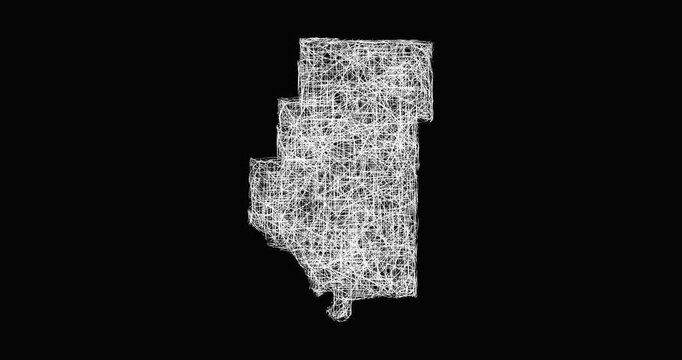 Sketch Pope outline map animation - smooth progressive reveal