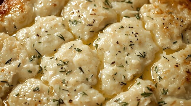 golden brown buttery herb crust with rosemary, buttery crust, herb crust, rosemary, thyme, parsley, black pepper, pan jus, gourmet food, close up, texture, golden brown, crispy, savory, seasoning, cul