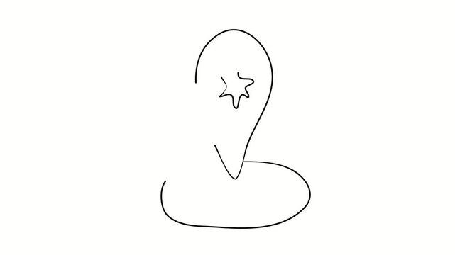 Entertainment point, entertainment center, entertainment, recreation. Continuous line. Isolated on white. Video 4k object illustration self-drawing. Object construction. Minimalist continuous line dra