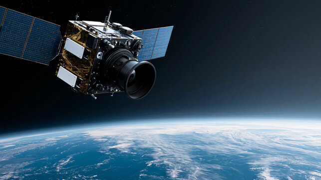 Next Generation Earth Observation Satellite in Low Earth Orbit Above Earth