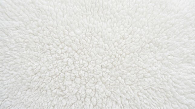 Soft White Sherpa Fur Texture Background