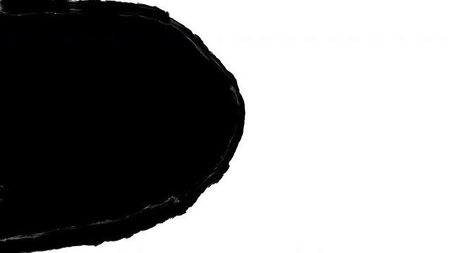 Black Ink Brush Stroke Matte Transition for Video Overlay Reveal