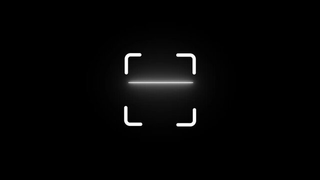scanner icon animation isolated scanner neon shine icon animation .fingerprint biometric scanning animation. Biometric scanning animation showing neon fingerprint icon .ck video