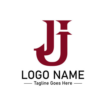 Bold double j monogram logo template for company branding with alphabet monogram corporate business