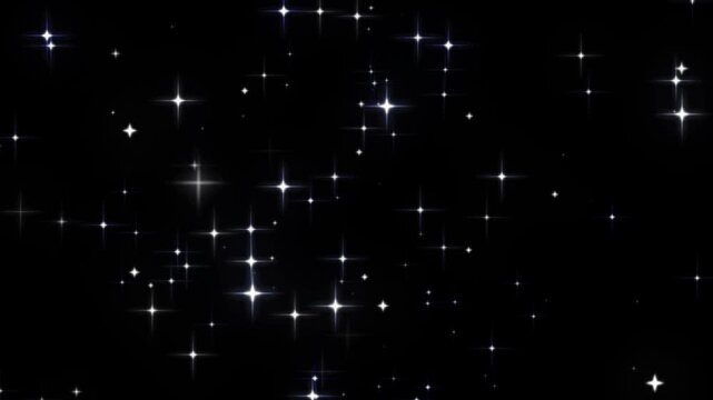 White glitter background with sparkling texture. futuristic glittering fly movement flickering loop in space on black background. stars sequins sparks and glitter gold foil background. 4k video