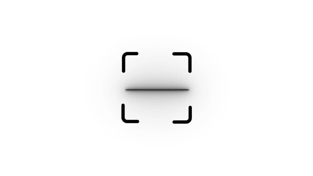 scanner icon animation isolated scanner neon shine icon animation .fingerprint biometric scanning animation. Biometric scanning animation showing 4k Animation video on Black Background