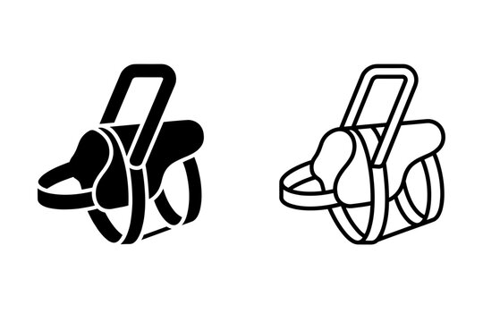 Zipper pull tab icon for clothing and accessories, simple vector illustration