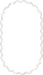 Naklejka premium Oval Embossed Lace Frame