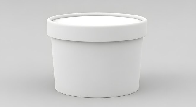 Blank white cosmetic jar mockup realistic product packaging visualization for branding label design