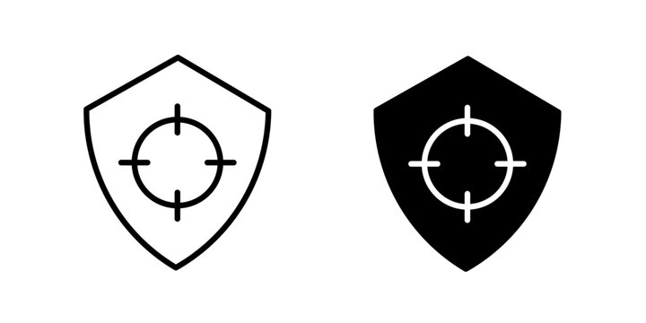 IPS Security Icon for intrusion prevention threat detection and network defense use in UI UX websites apps and systems Vector illustration with stroke and fill on a white background.