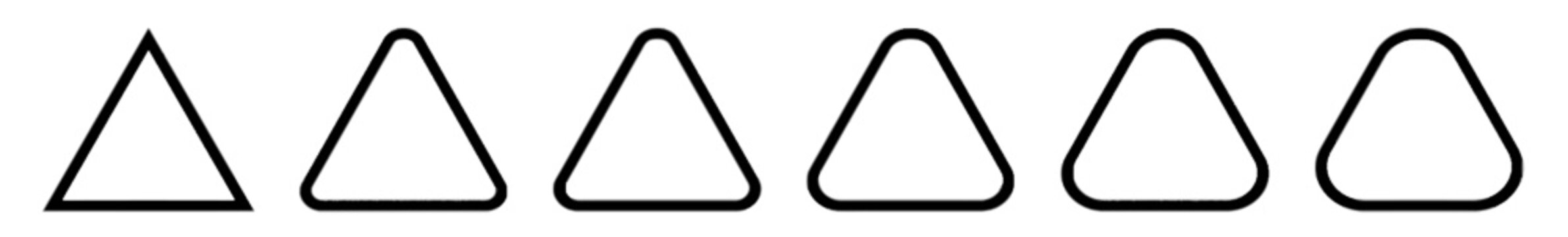 Sequence of Triangles with Rounded Corners