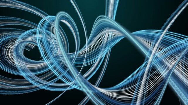 Fantastic video animation with stripe wave object in slow motion, 4096x2304 loop 4K