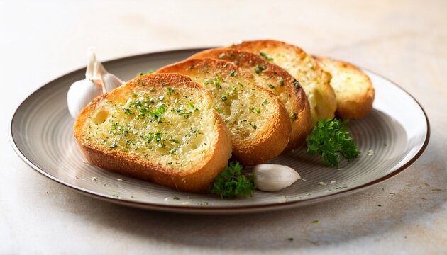 brown garlic bread on dish