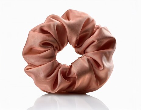 hair scrunchie soft fabric fashion accessory style isolated on white background