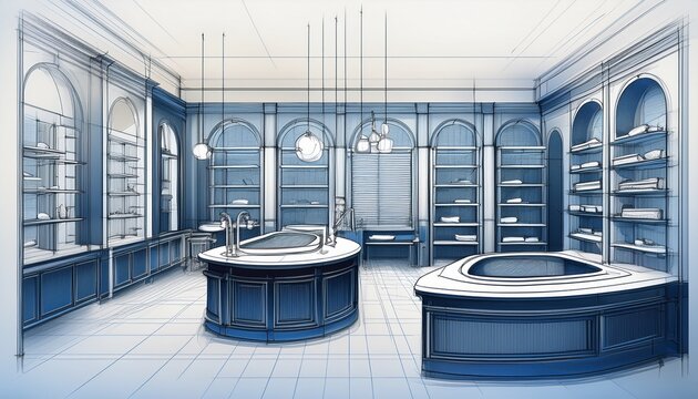 interior design blueprint cad bundle bathroom fixtures retail store furniture and lighting symbols