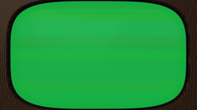 Retro screen showing 3 lines expanding to scan bars, whiteout, returning center, transparent test