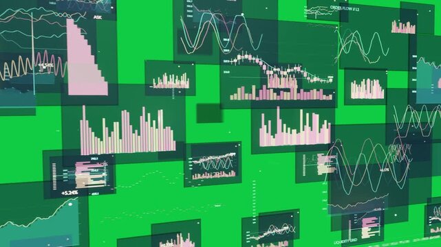 Pan starts floating panels moving left, growing, layering to reveal data wall in transparent void