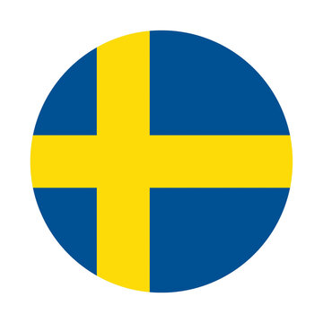 PNG Swedish flag circle icon illustration on transparent background