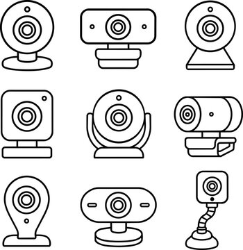 Webcam and security camera outline collection