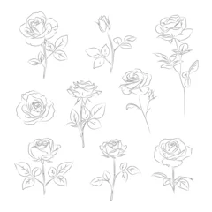 Rose Line Art Clipart Bundle, Minimal Botanical Rose Drawings, Elegant Floral Outline Collection © Anna Sokol