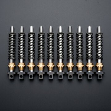 Top Down View of Spring Loaded Tooling Compensation Stems