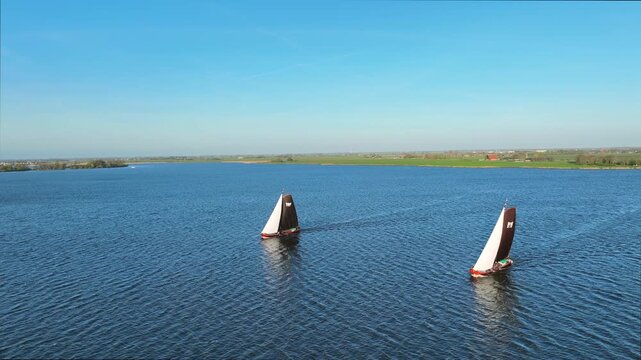 Traditional sailing race on inland waters in Europe