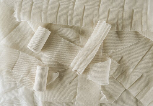 Medical bandage roll background and texture, design element