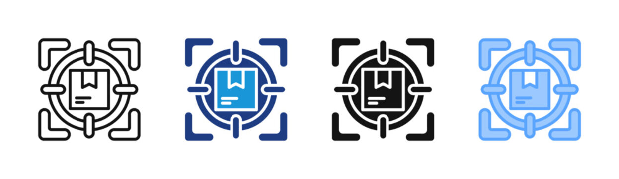 Product Targeting icon set multiple style collection