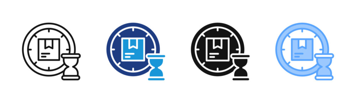 Time Management icon set multiple style collection