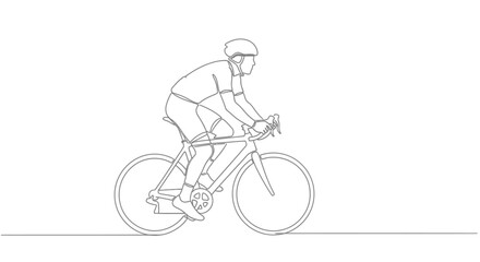 Obraz premium a person riding a bicycle.