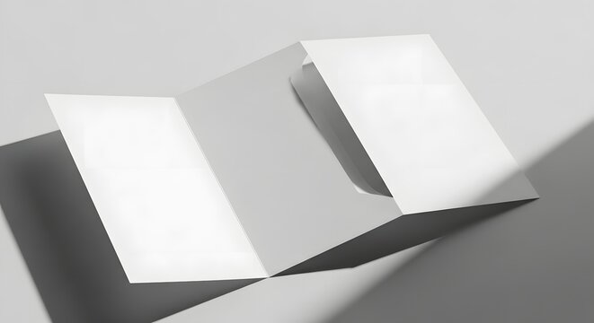 Elegant tri fold brochure mockup professional presentation design for marketing and branding materials