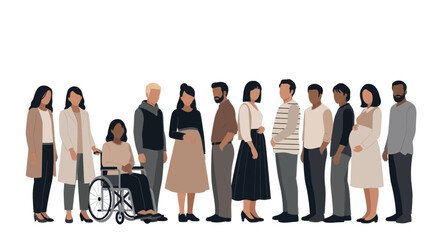 Fototapeta premium Diverse group of people standing together