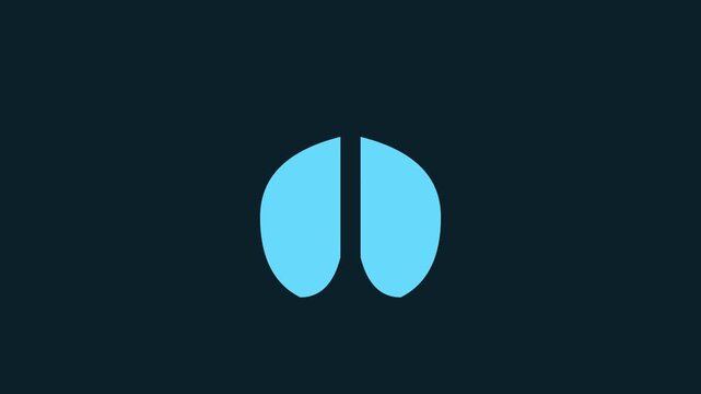 Minimalist animal hoof print animation on dark background, track