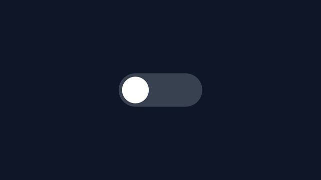 Minimalist ui toggle switch animation: on and off interaction for mobile app and web interface