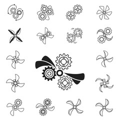 Gear and Propeller Icons © khusnul