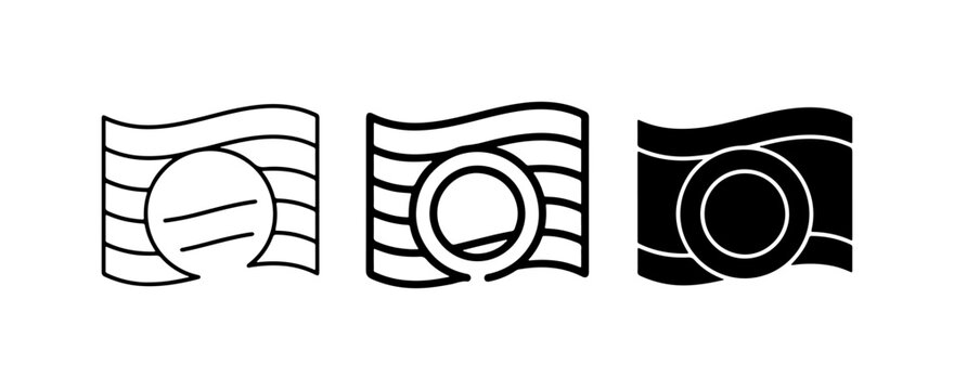 Camera Lens Icons, Photography Symbols, Aperture F-Stop Graphics, Vector Set