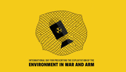 Fototapeta premium International day for preventing the exploitation of the environment in war and armed conflict