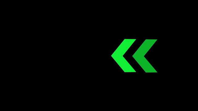 Green Arrow Direction Motion Loop.4k video