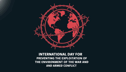 Fototapeta premium International day for preventing the exploitation of the environment in war