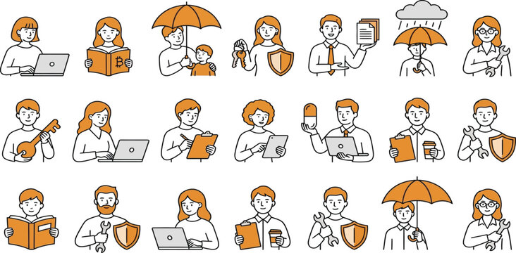 Comprehensive collection of business and professional work activities and productivity concepts with business productivity professional corporate management activity strategy development