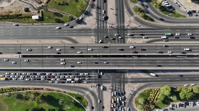 Traffic light congestion and cars