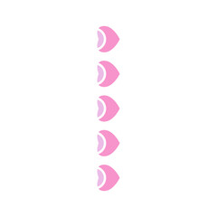 Fototapeta premium CUTE PINK LOVE SHAPE BULLET POINT