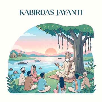 Kabirdas jayanti celebration under tree